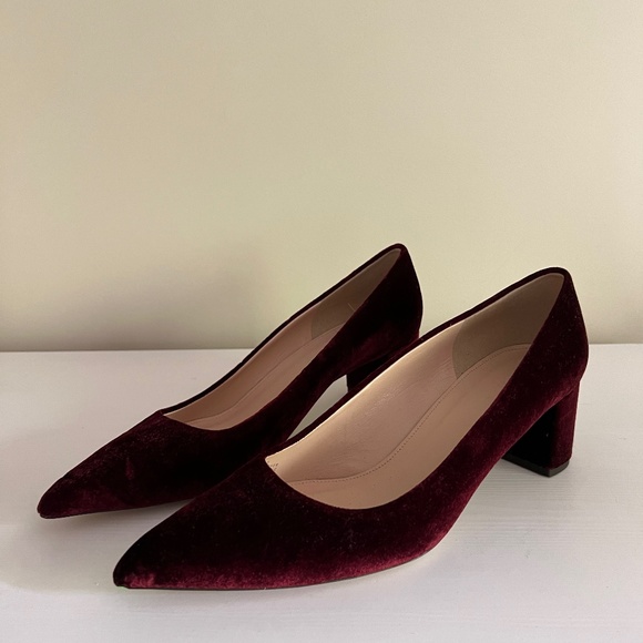 J. Crew Shoes - J. Crew Avery Heel in Burgundy Velvet size 11